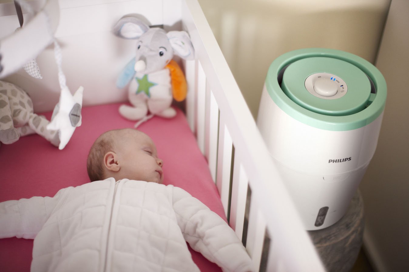 Baby und Philips Luftbefeuchter