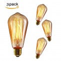 KINGSO 3x E27 40W Edison Lampe Vintage